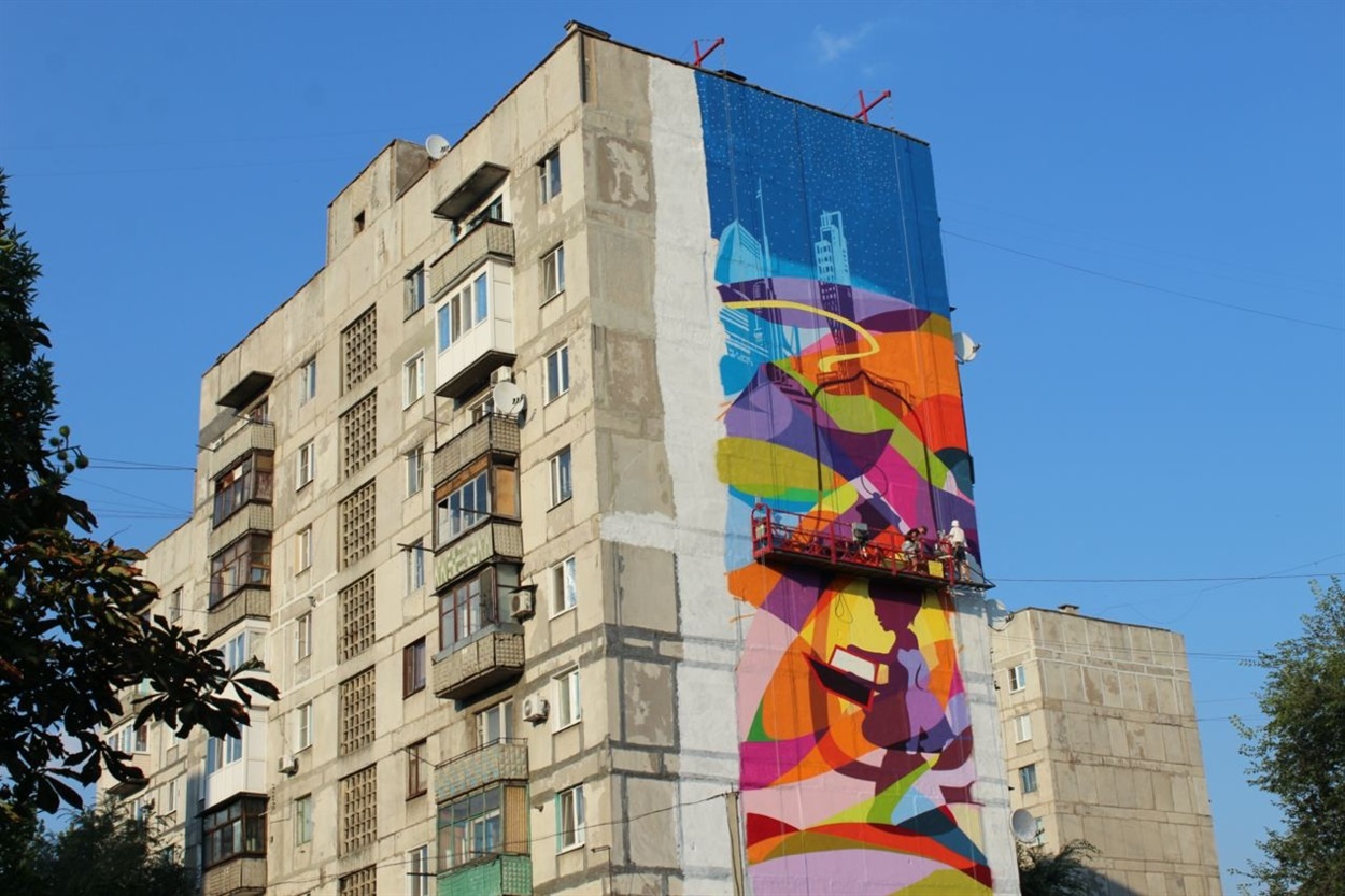 Створення муралу в Торецьку