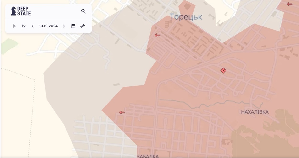 Лінія фронту в Торецьку
